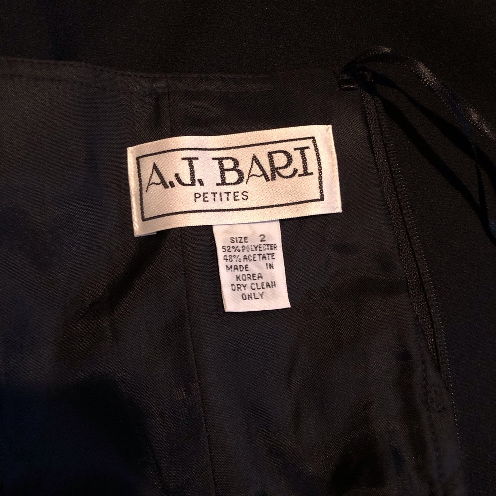 Vintage A.J. Bari Petites Black Sweetheart Strapless Dress - Picture 9 of 12